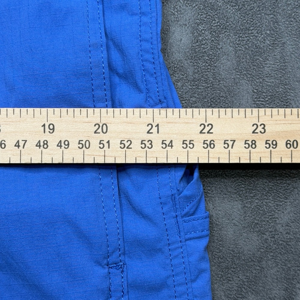 Duluth Heirloom Gardening Shorts Overalls Womens Medium Royal Blue Bib Shortalls - Picture 6 of 8